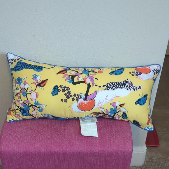 Floral Yellow Accent Pillow - Picture 3 of 3